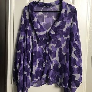 SHEIN Purple button up blouse - worn once